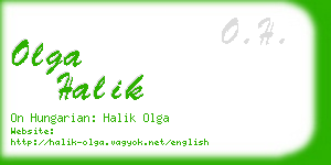olga halik business card